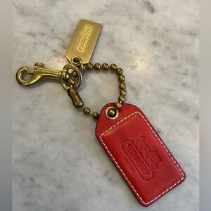 Coach Leather Tag with Gold Accents